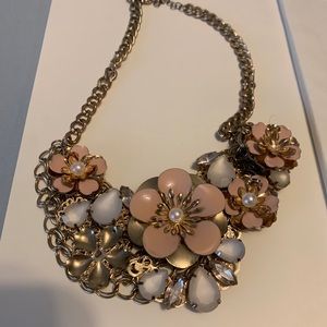 Gold Floral Statement Necklace